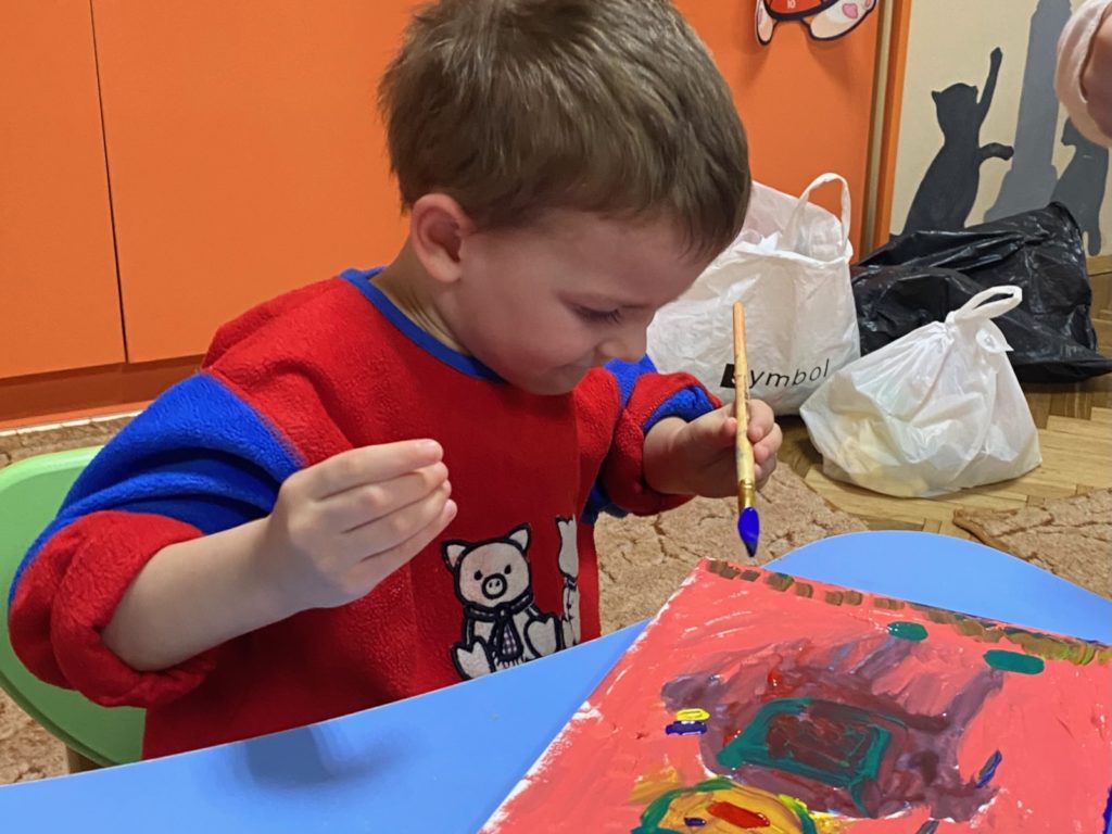 Painting the future boy painting ukraine