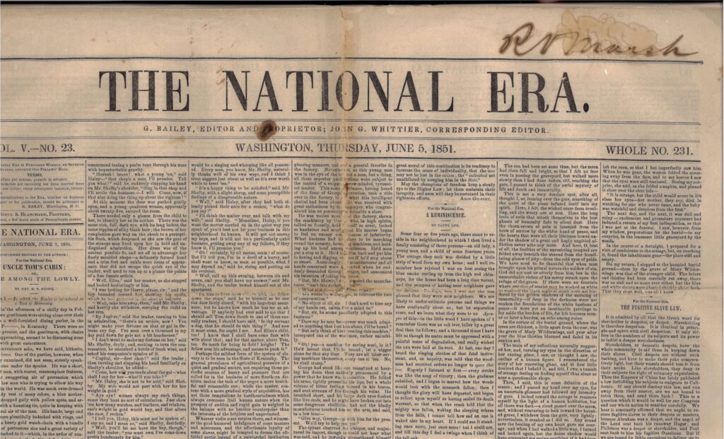 uncle tom's cabin from the National Era